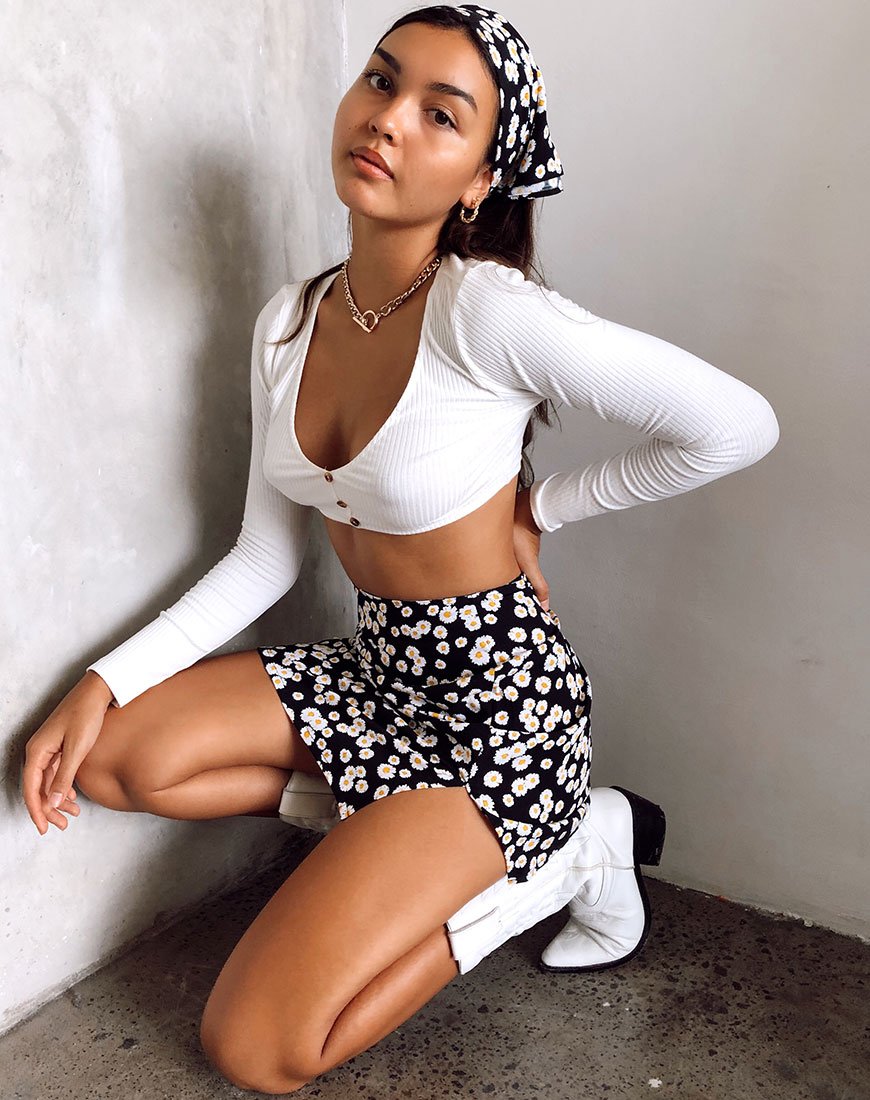 Immagine di Sheny Mini Gonna in Mini Daisy Nero