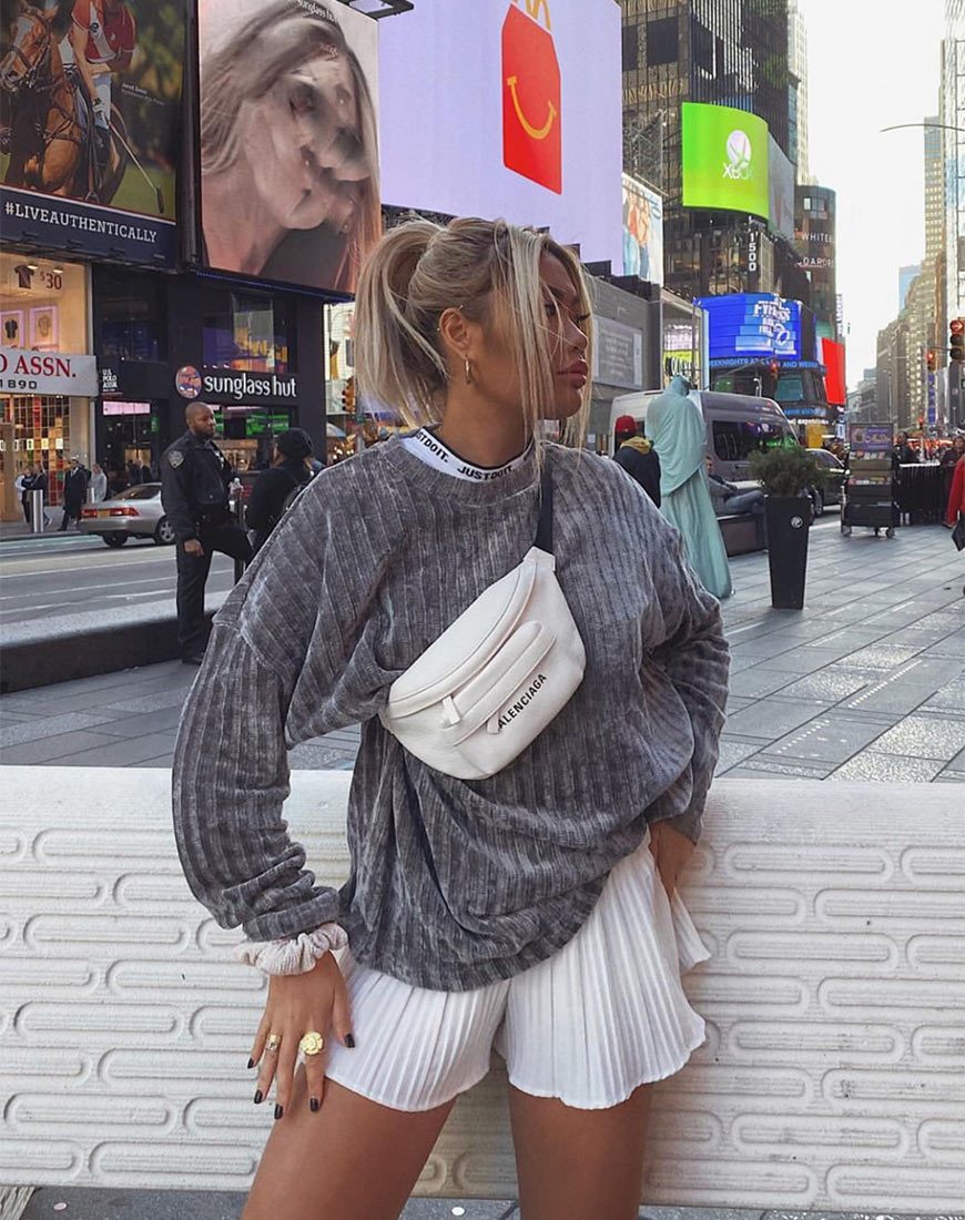 Immagine del maglione di papà in ciniglia grigio