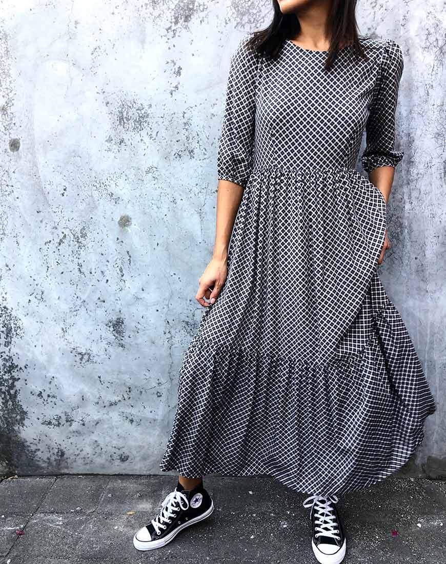 Maxi abito Ellery in nero Check it Out