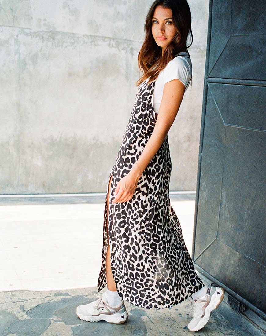 Maxi abito Hime in jaguar oversize