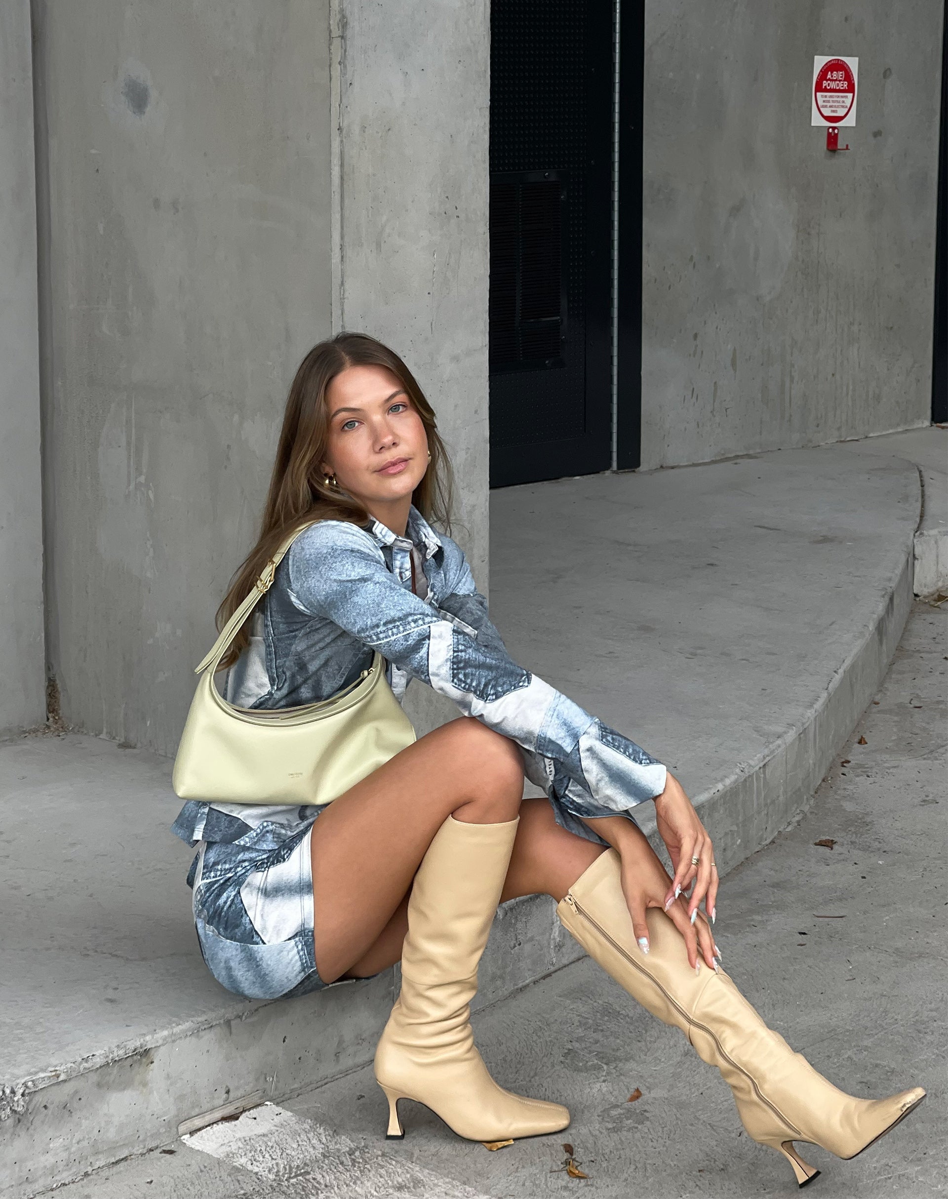 immagine di MOTEL X JACQUIE Phole Top in Denim Pocket