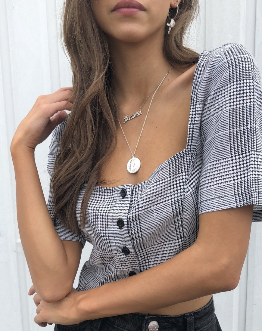 Immagine di Legia Crop Top in Charles Check Grigio