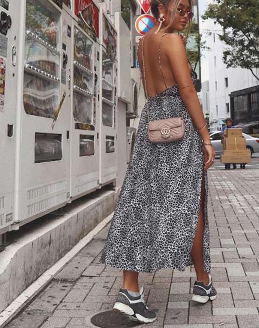 Immagine di Hime Maxi Dress in Rar Leopard Grey