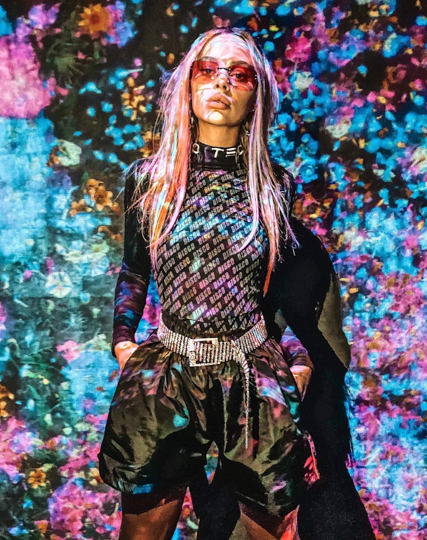 Immagine di Acro Unitard in Diagonal Disco