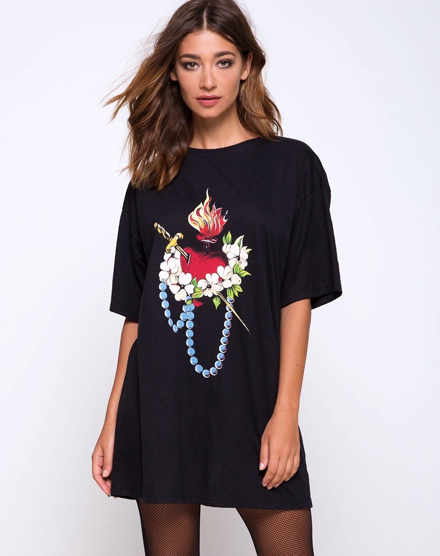 Maglietta oversize Sunny Kiss in Sacred Heart