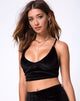 Immagine di Angel Crop Top in velluto nero