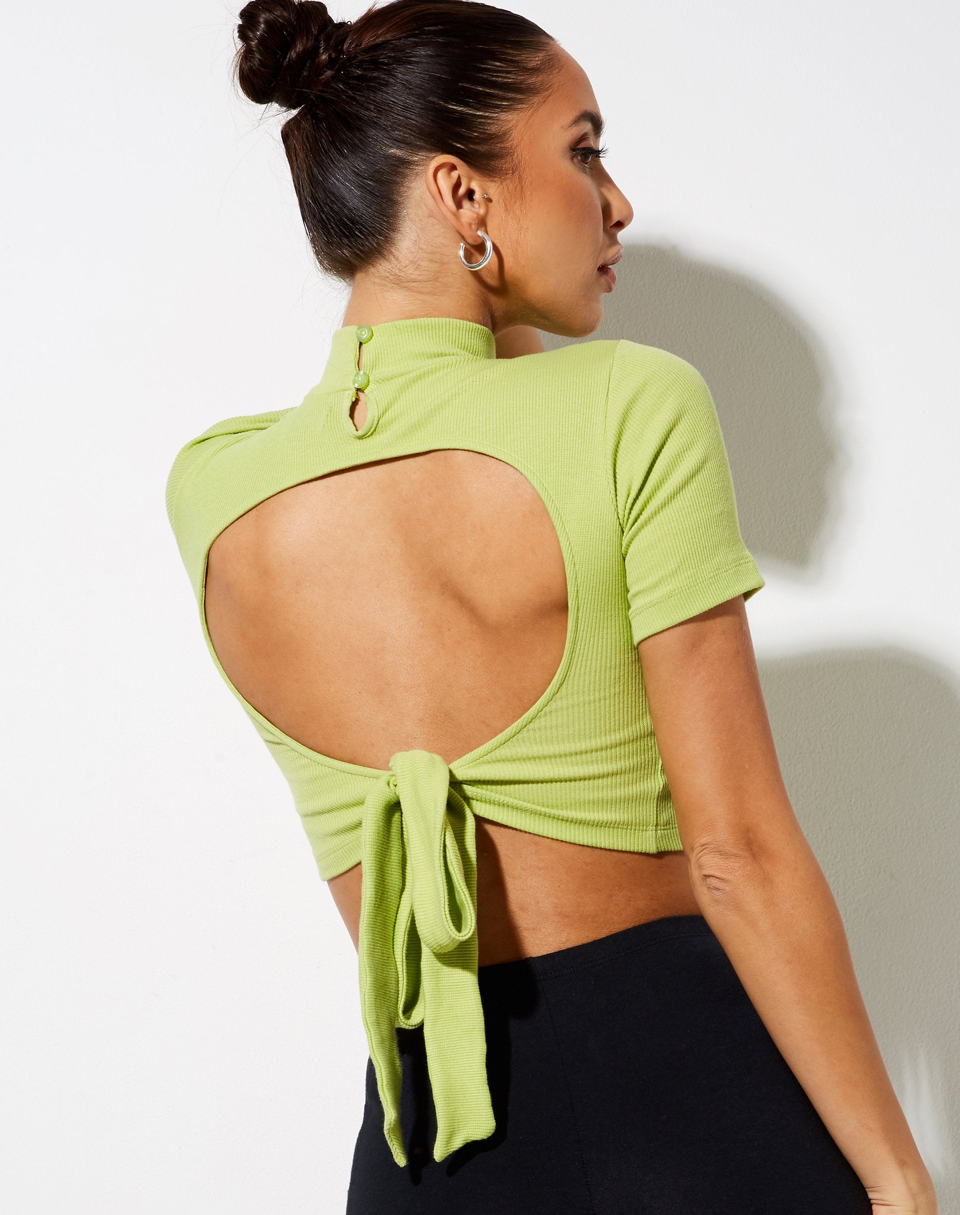 Immagine di Que Crop Top in Leaf Green