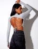 Immagine di Quelia Crop Top in Rib Greymarl