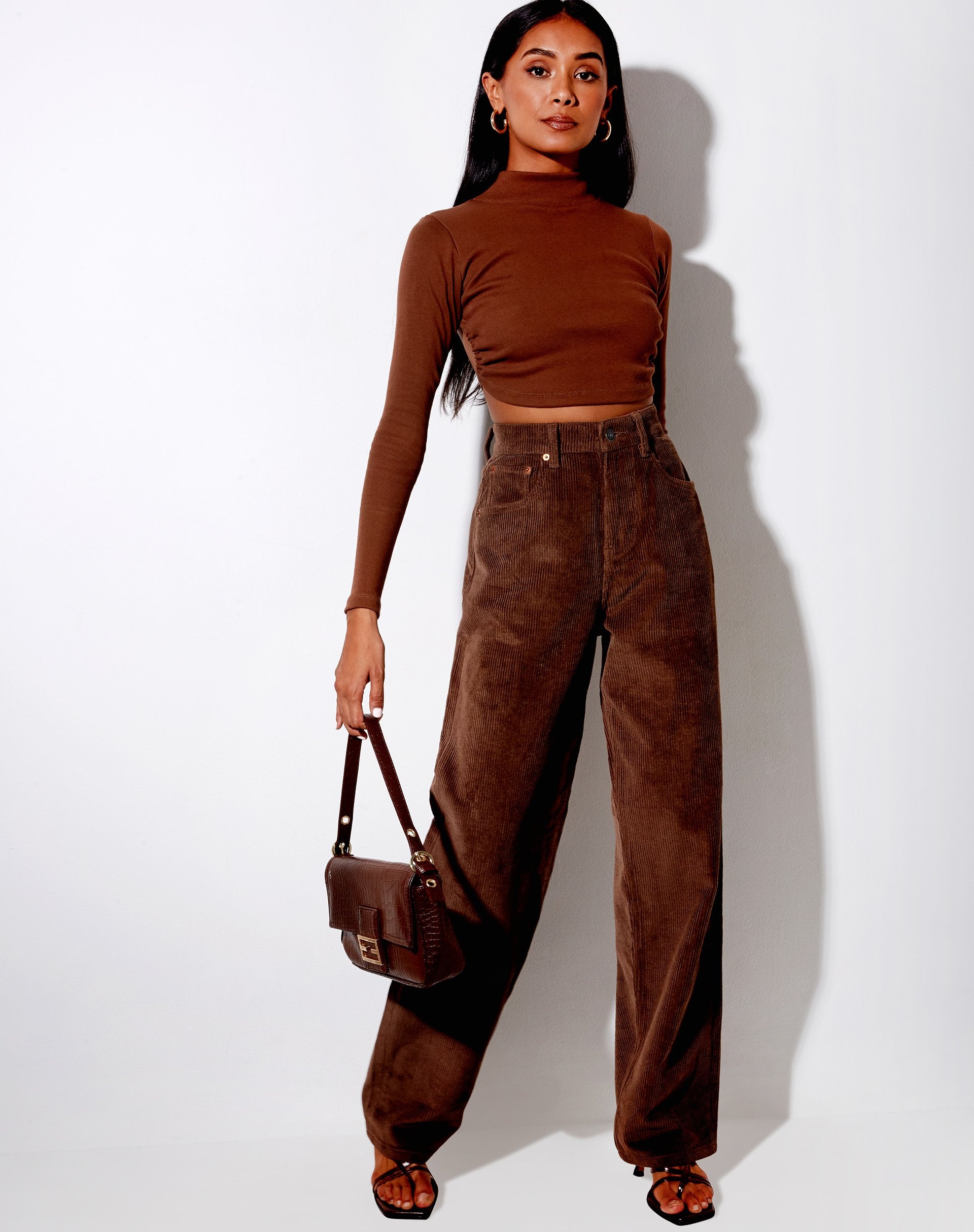 Immagine di Quelia Crop Top in Rib Cocoa