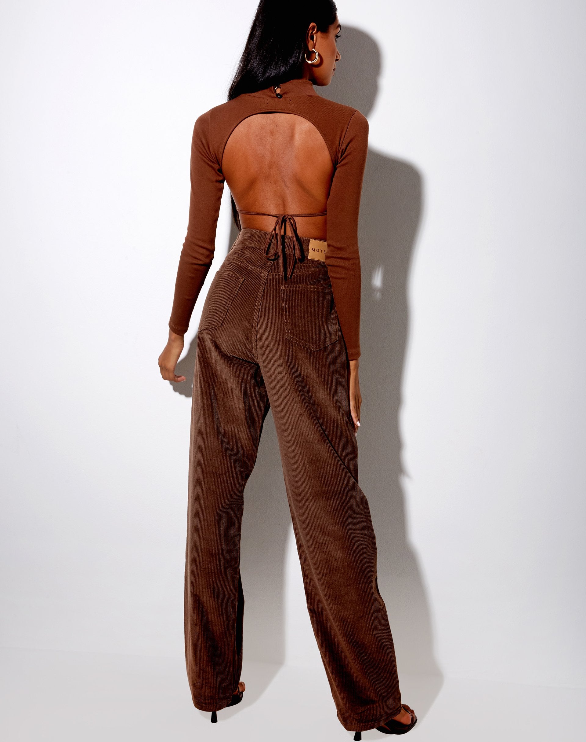 Immagine di Quelia Crop Top in Rib Cocoa