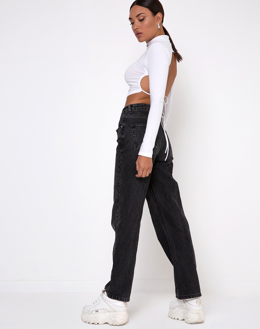 Immagine di Quelia Crop Top in White Saint Embro