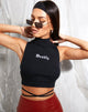 Immagine di Quera Crop Top in Rib Black Deadly Embro