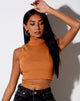 Immagine di Quera Crop Top in Rib Salted Caramel