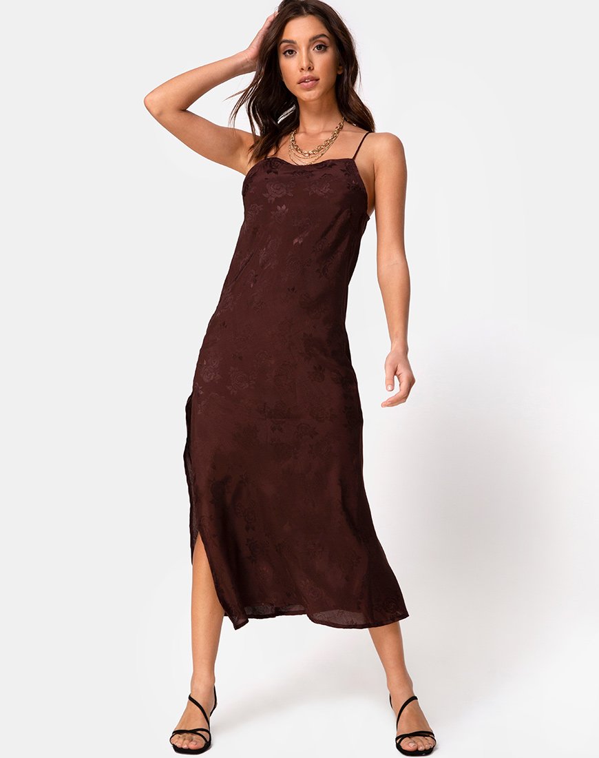 Immagine di Quinty Dress in Satin Rose Cocoa