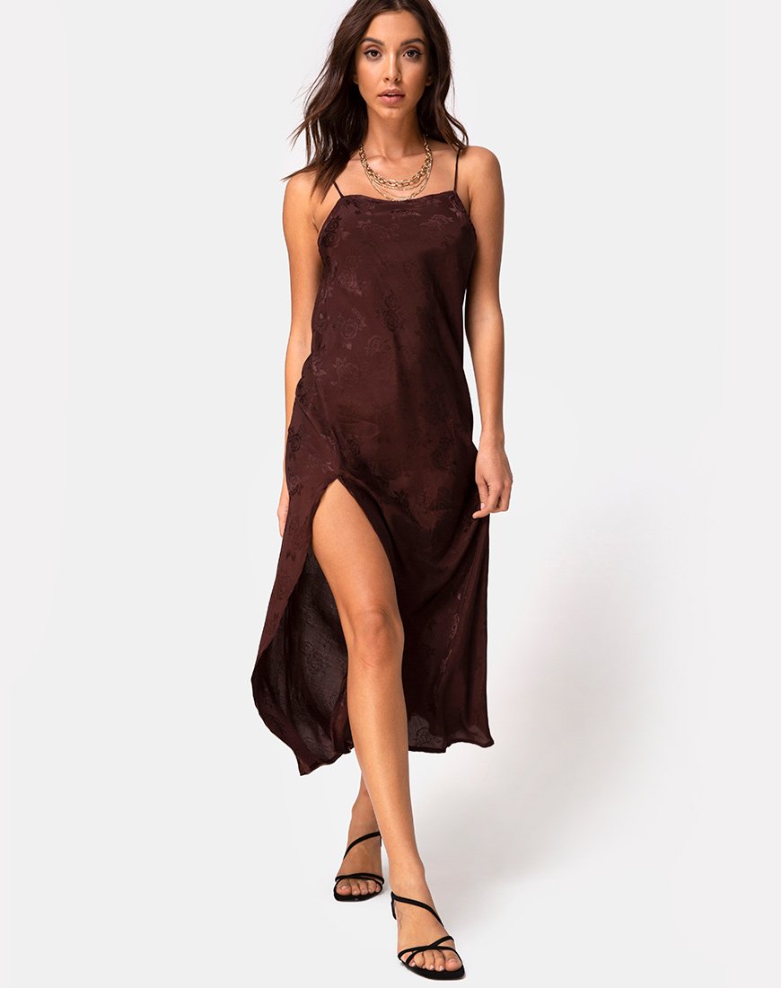 Immagine di Quinty Dress in Satin Rose Cocoa