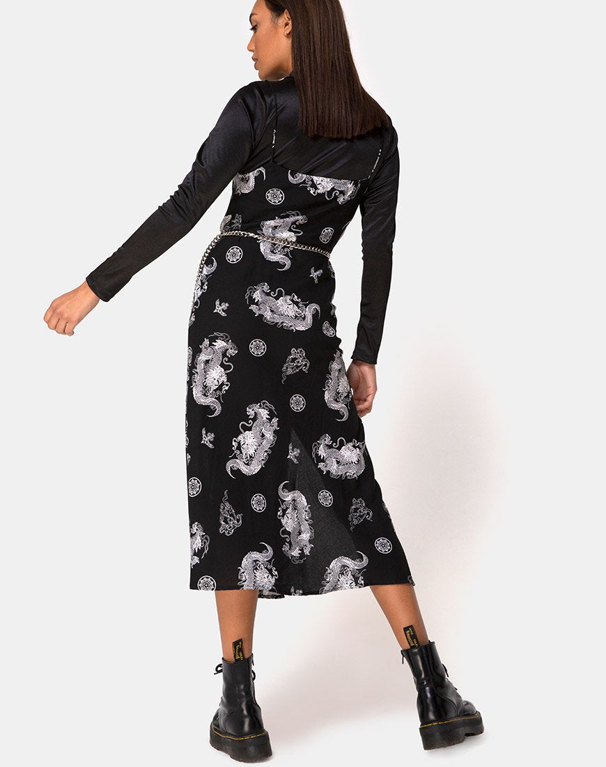 Immagine di Quinty Maxi Dress in Dragon Black
