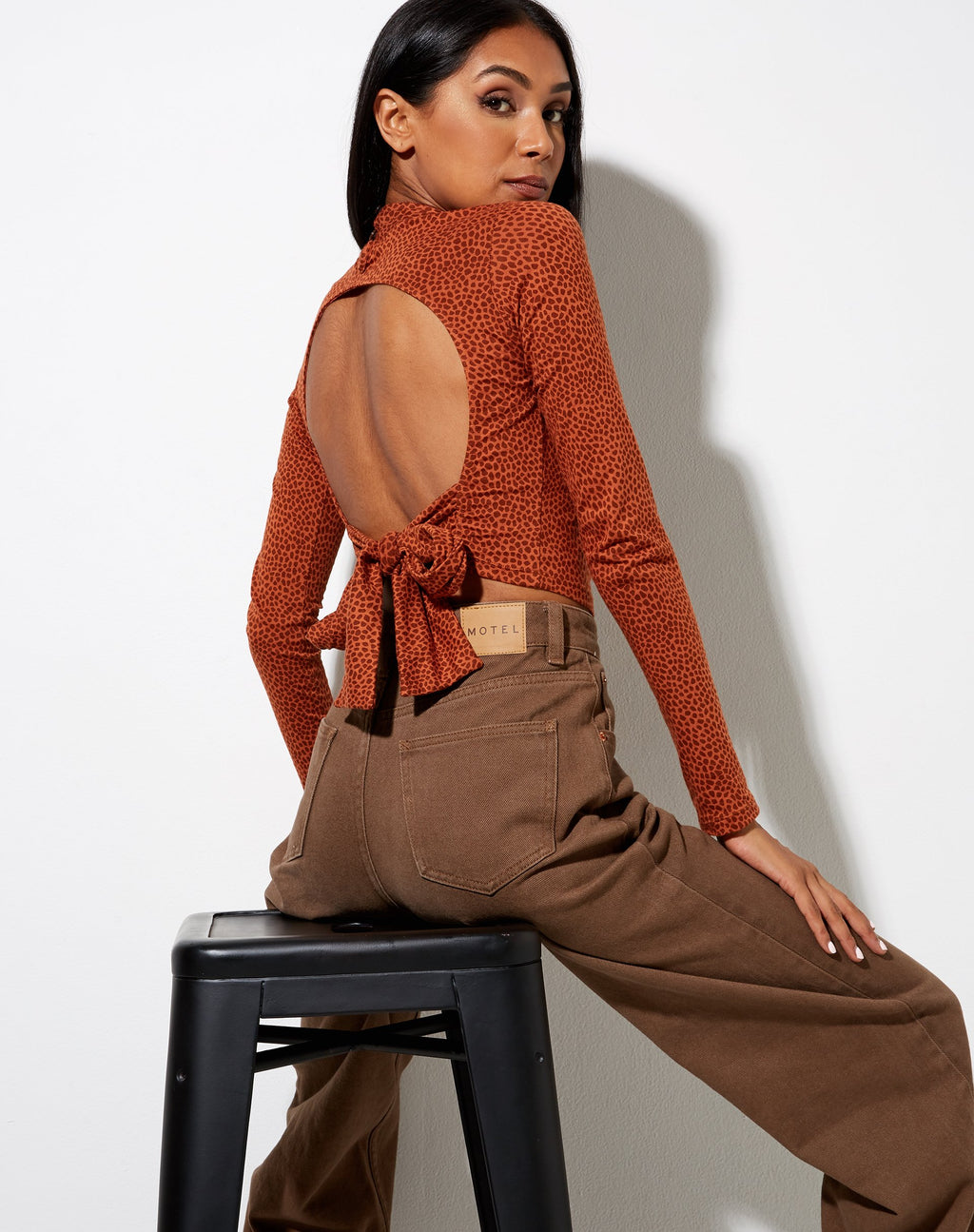 Top Quky in Mini Croc Brown