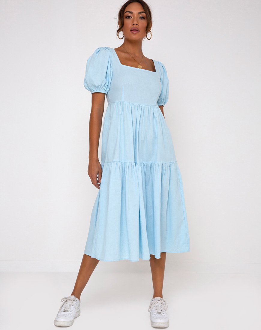 Vestito Rachel Midi in blu cielo