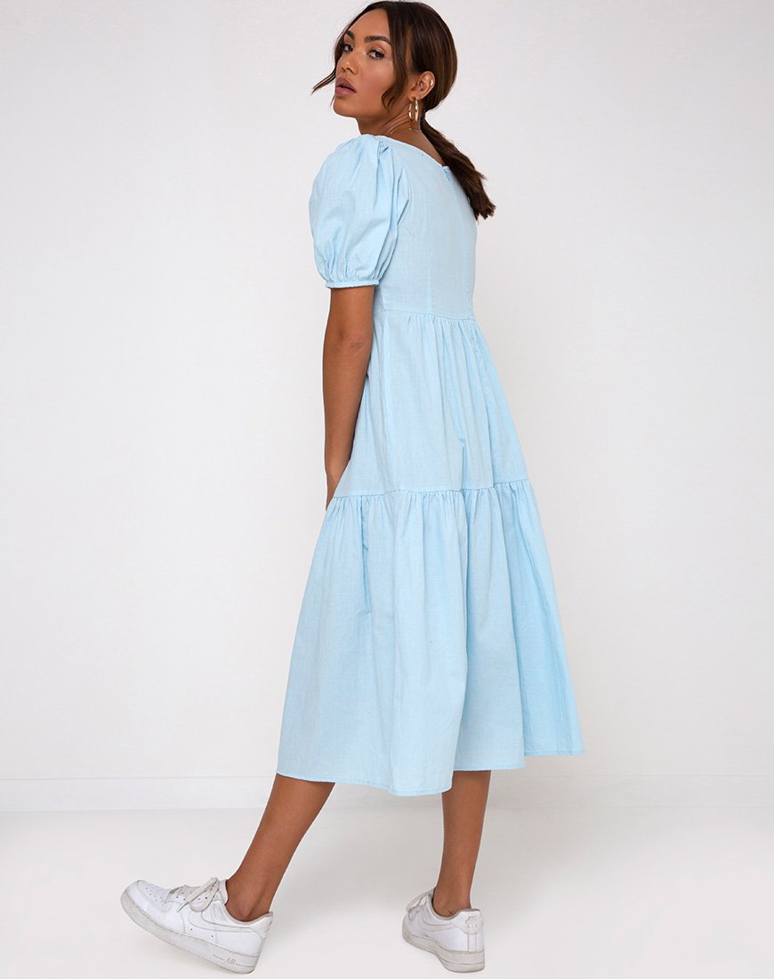 Vestito Rachel Midi in blu cielo