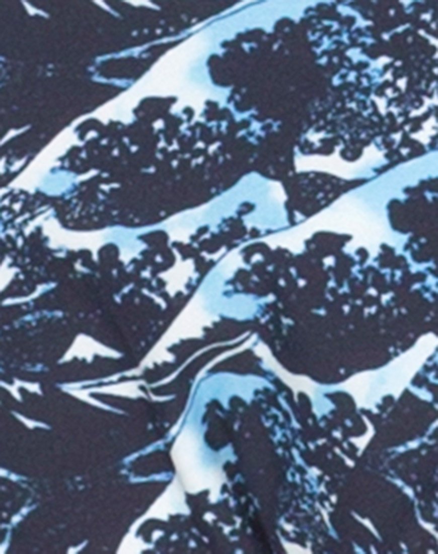 Immagine di Rae Bikini Bottoms in Navy Wave Ground