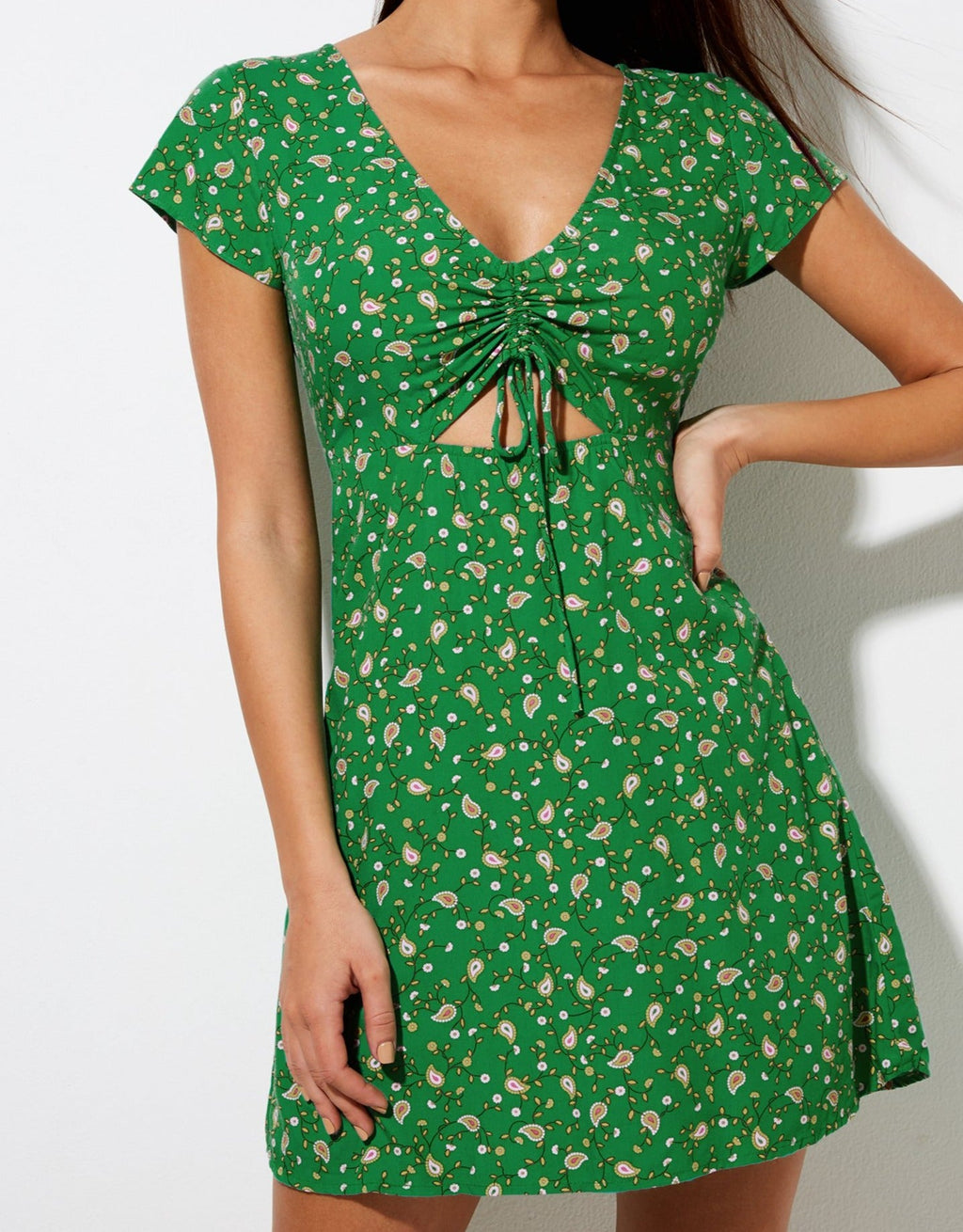 Mini abito Raela in Paisley Fun Verde