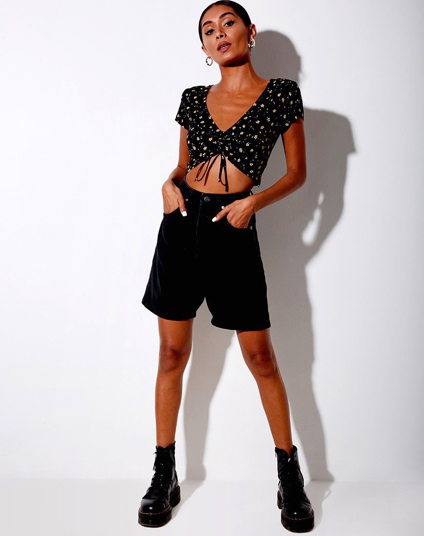 Immagine di Raeto Crop Top in Pretty Petal Nero