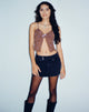 Immagine di Rama Cami Top in Flower Stem Flock Brown