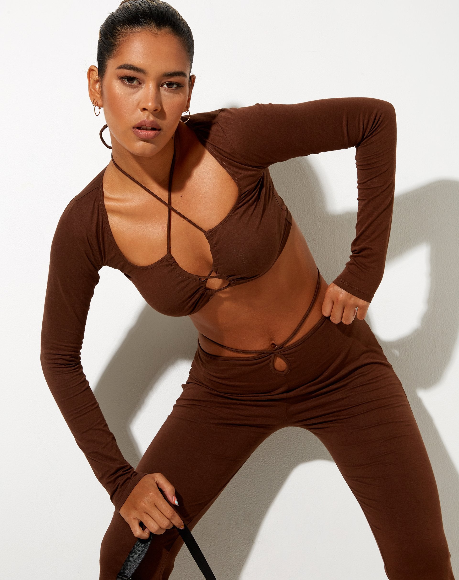 Immagine di Rana Crop Top in Lycra Cacao