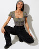 Immagine di Raquel Crop Top in Autumn Blossom Khaki