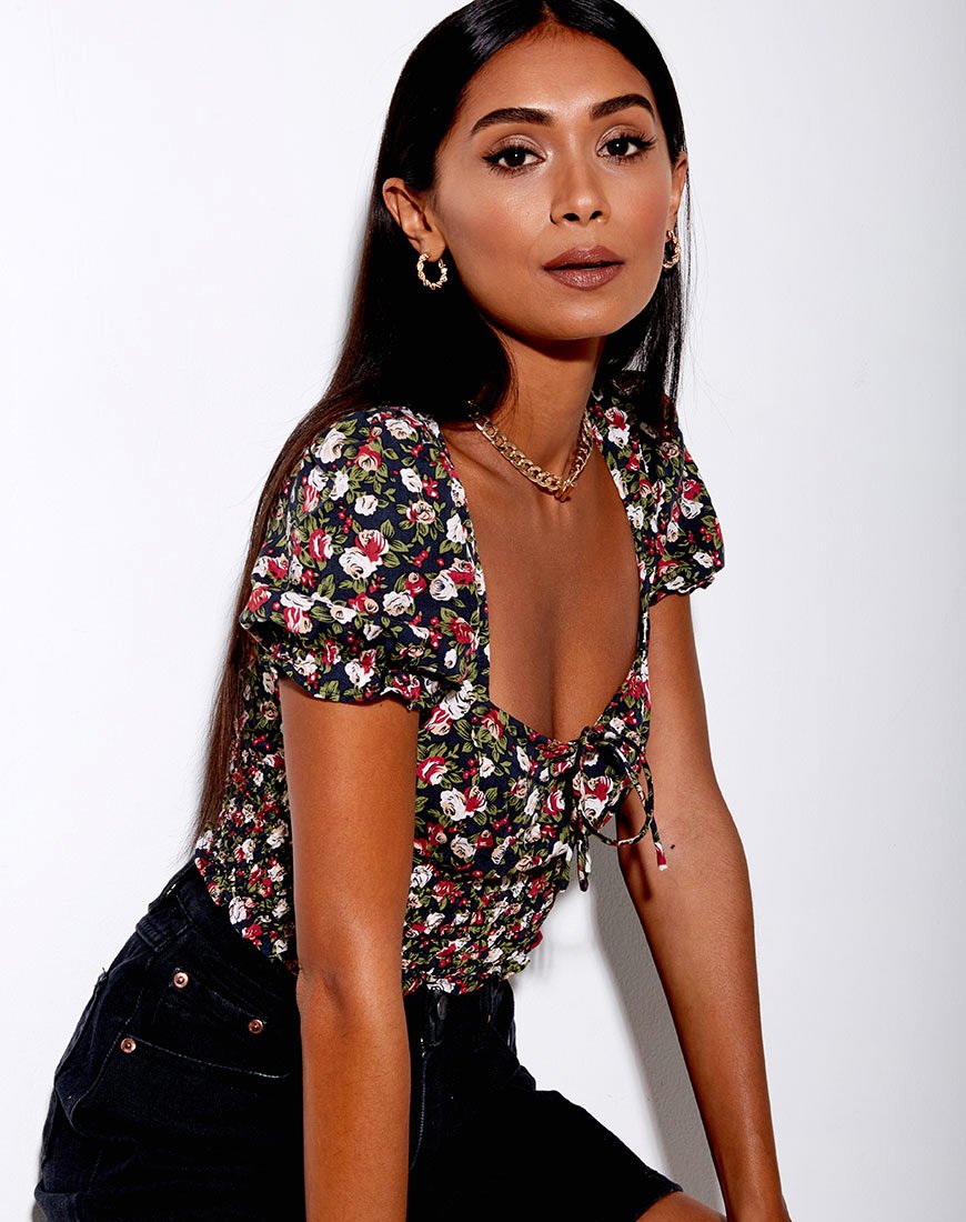Top Raquel in Courtney Floral