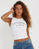 IMMAGINE DI Rave Crop Top in bianco Texas Cowboy Club