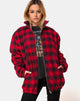 Immagine della giacca Raven in Plaid Rosso Nero