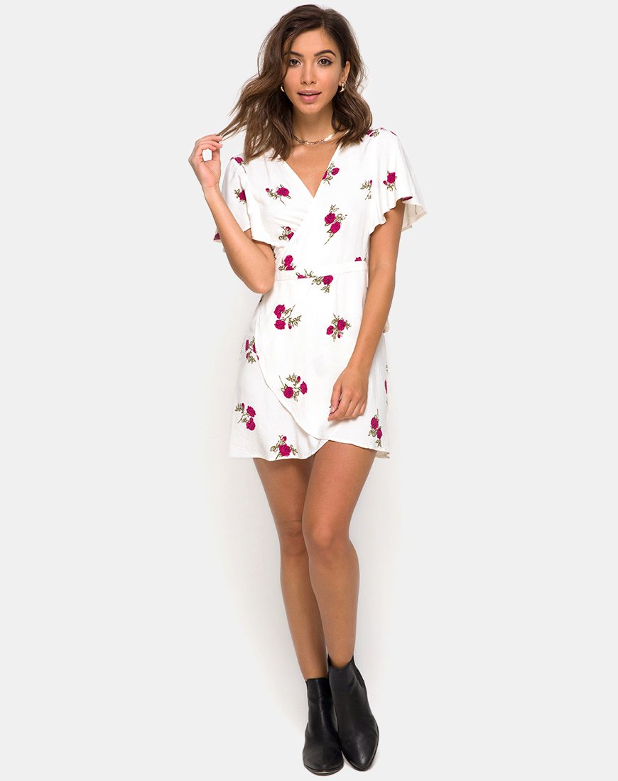 Immagine di Rawa Wrap Dress in Grunge Rose Ivory