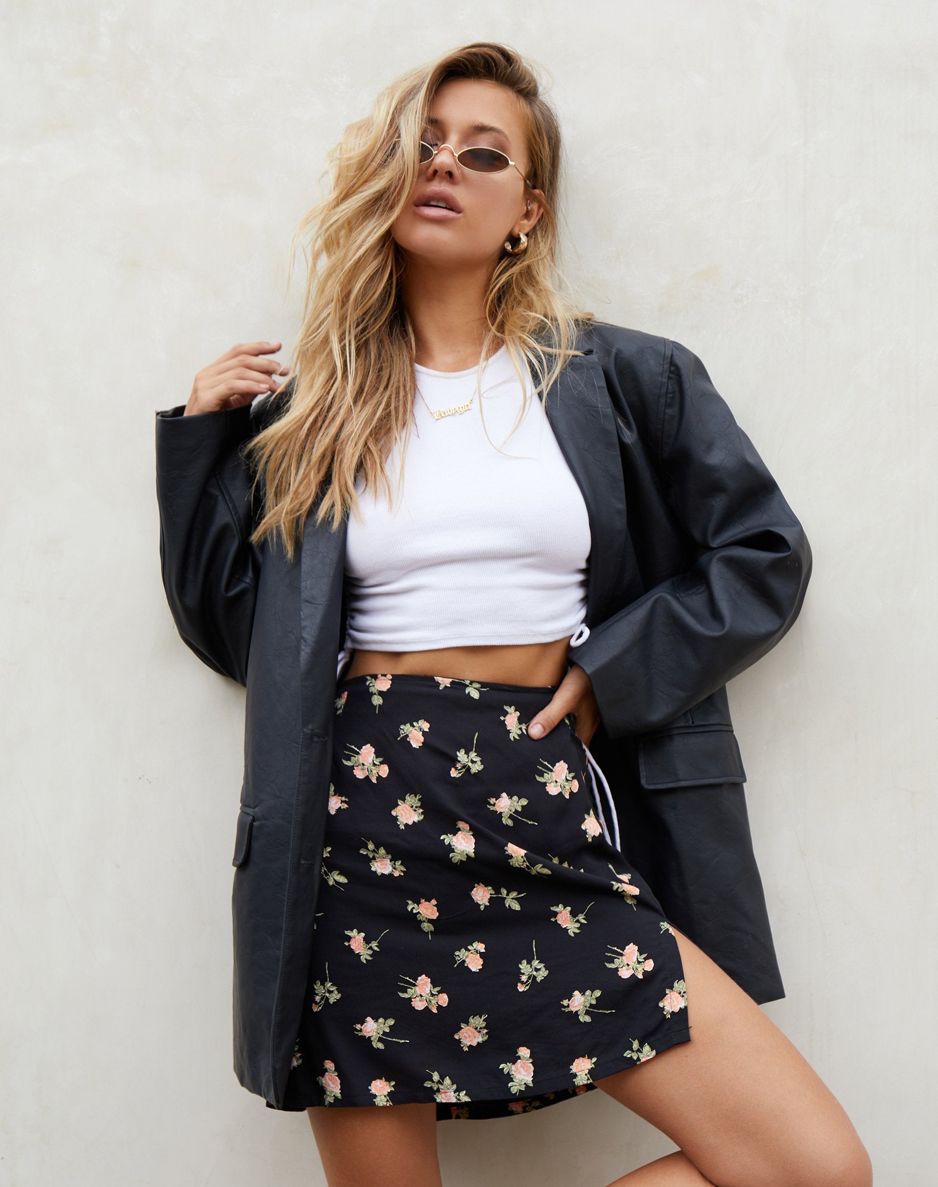 Immagine di Sheny Mini Gonna in Rose Garden Nero