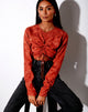 Immagine di Rean Crop Top in raso rosa rame