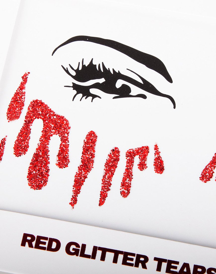 Adesivo lacrimale rosso sangue glitterato di Gypsy Shrine