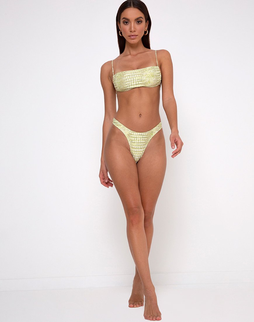 Immagine di Farida Bottom Bikini in Croc Green