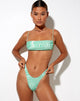 Immagine di Reema Top bikini a tubo in verde increspato anni '70