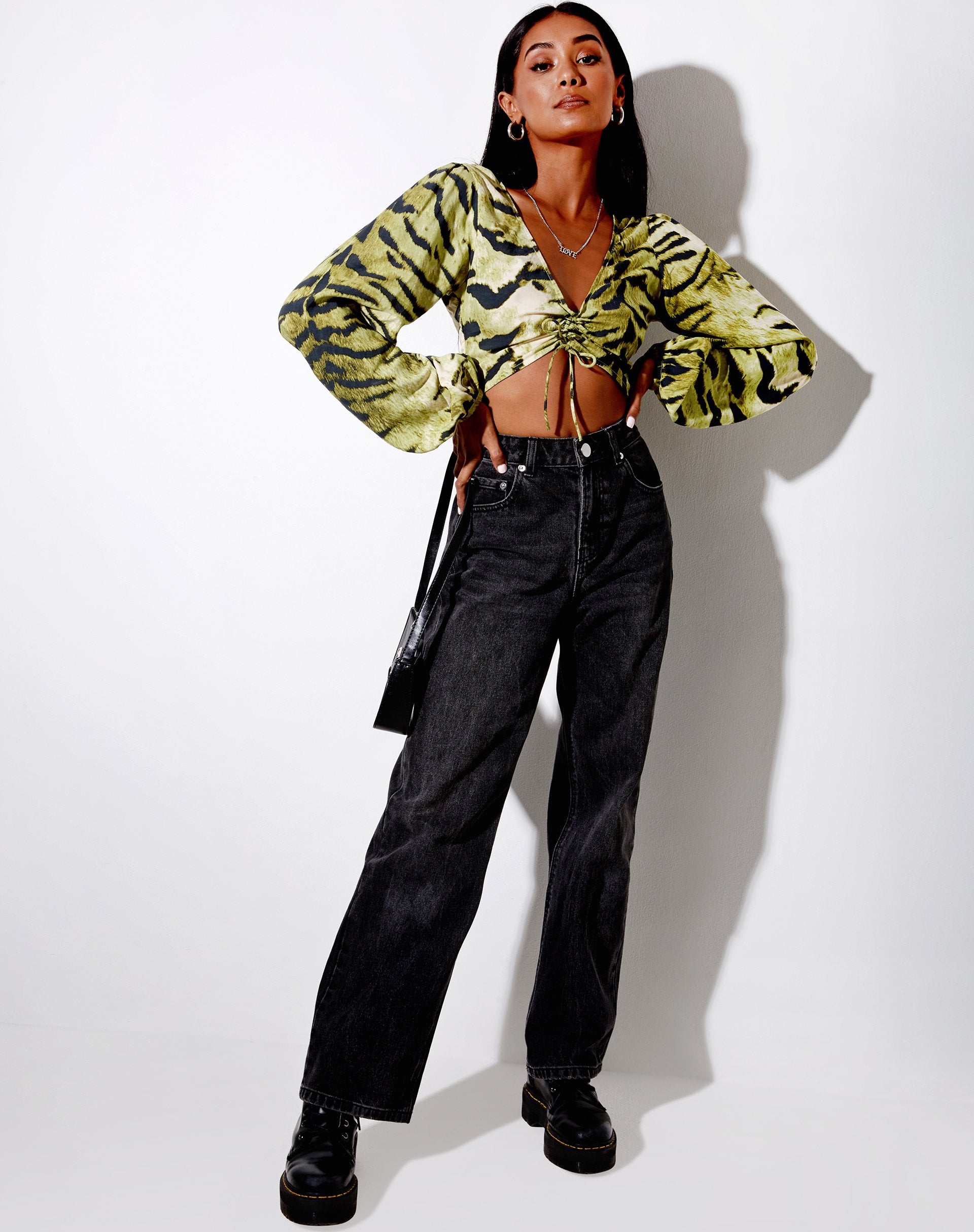 Immagine di Reilo Crop Top in Tiger Full Khaki