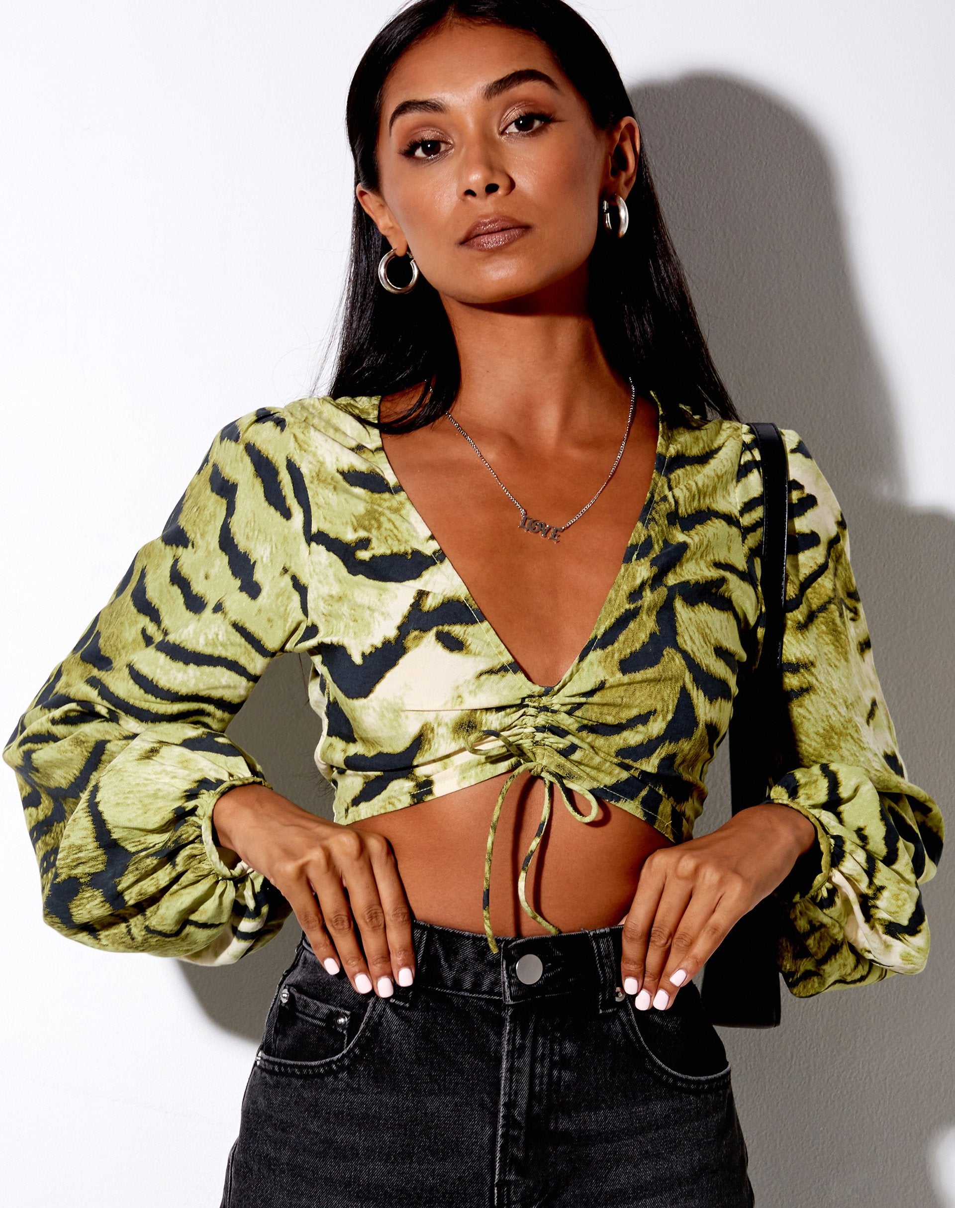 Immagine di Reilo Crop Top in Tiger Full Khaki