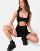 Immagine di Requi Unitard in nero con fibbie d'argento