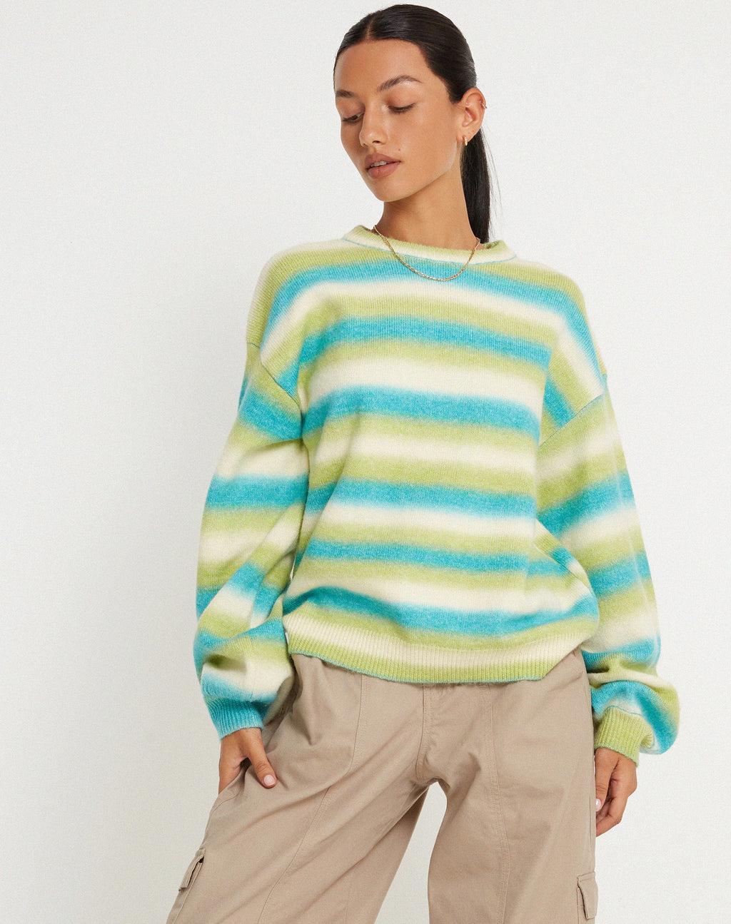 Ammaria - Maglia a righe miste blu