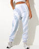Immagine di Basta Jogger in blu e bianco con vortici Tie Dye