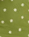  Ricamo margherita verde muschio crema
