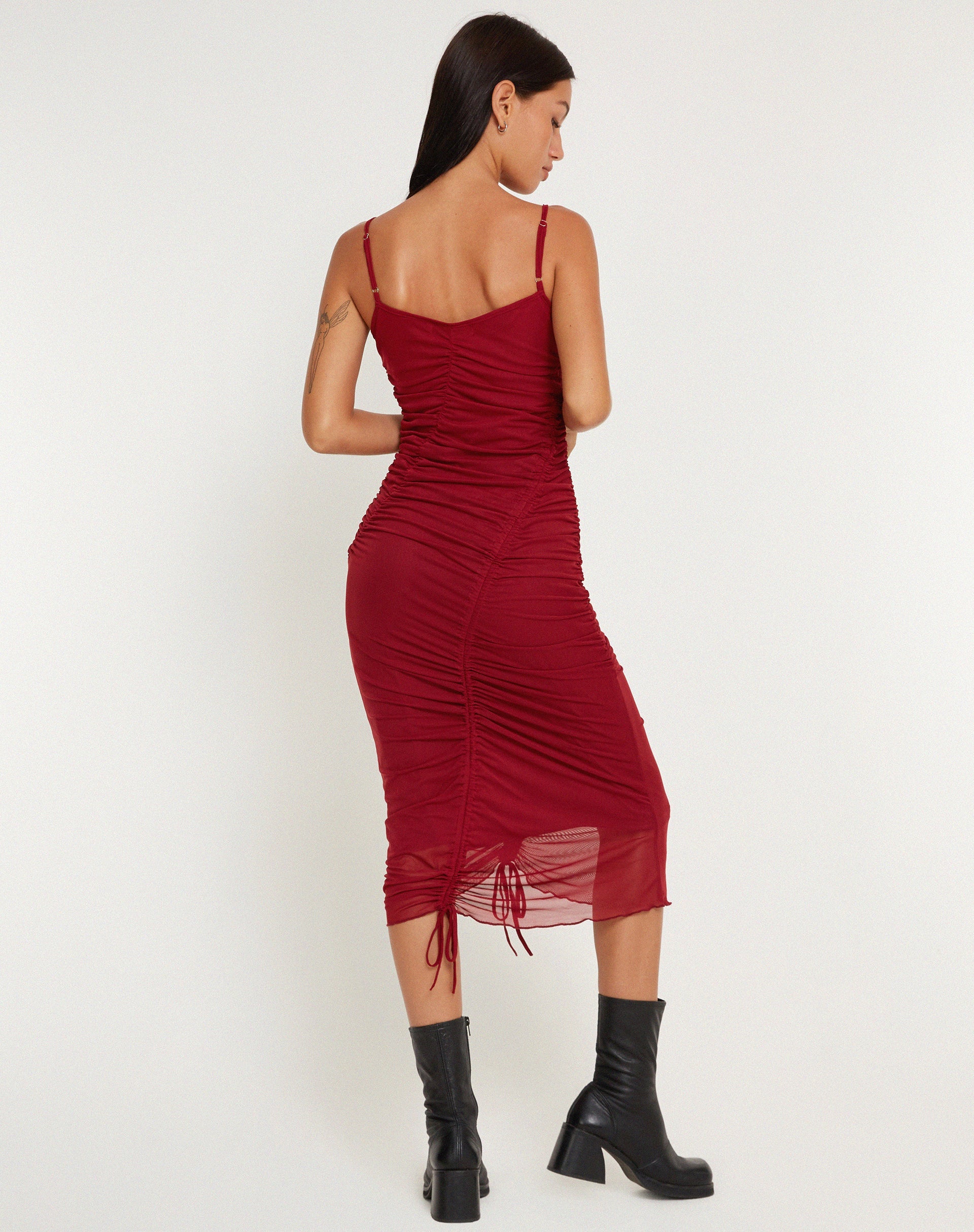 Immagine di Dulcia Midi Dress in Borgogna