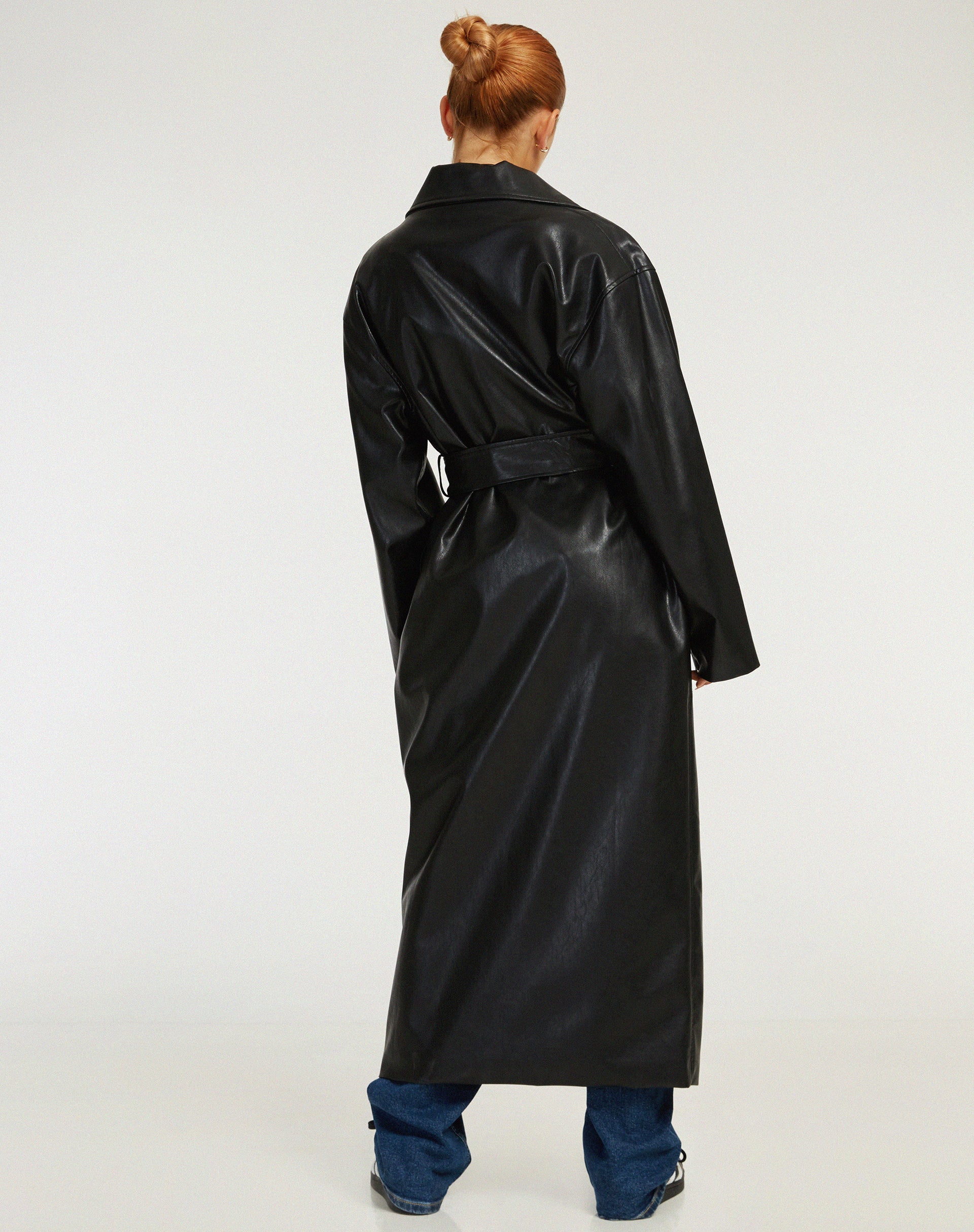immagine di Ejo Trench Coat in PU Nero