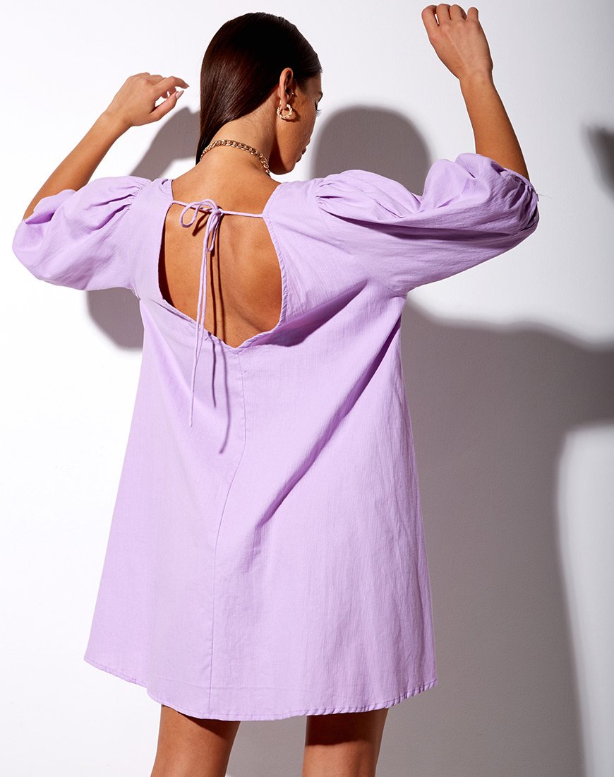 Elna Babydoll Dress in lilla
