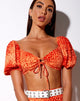 Immagine di Chelin Crop Top in Gradient Cheetah Tangerine