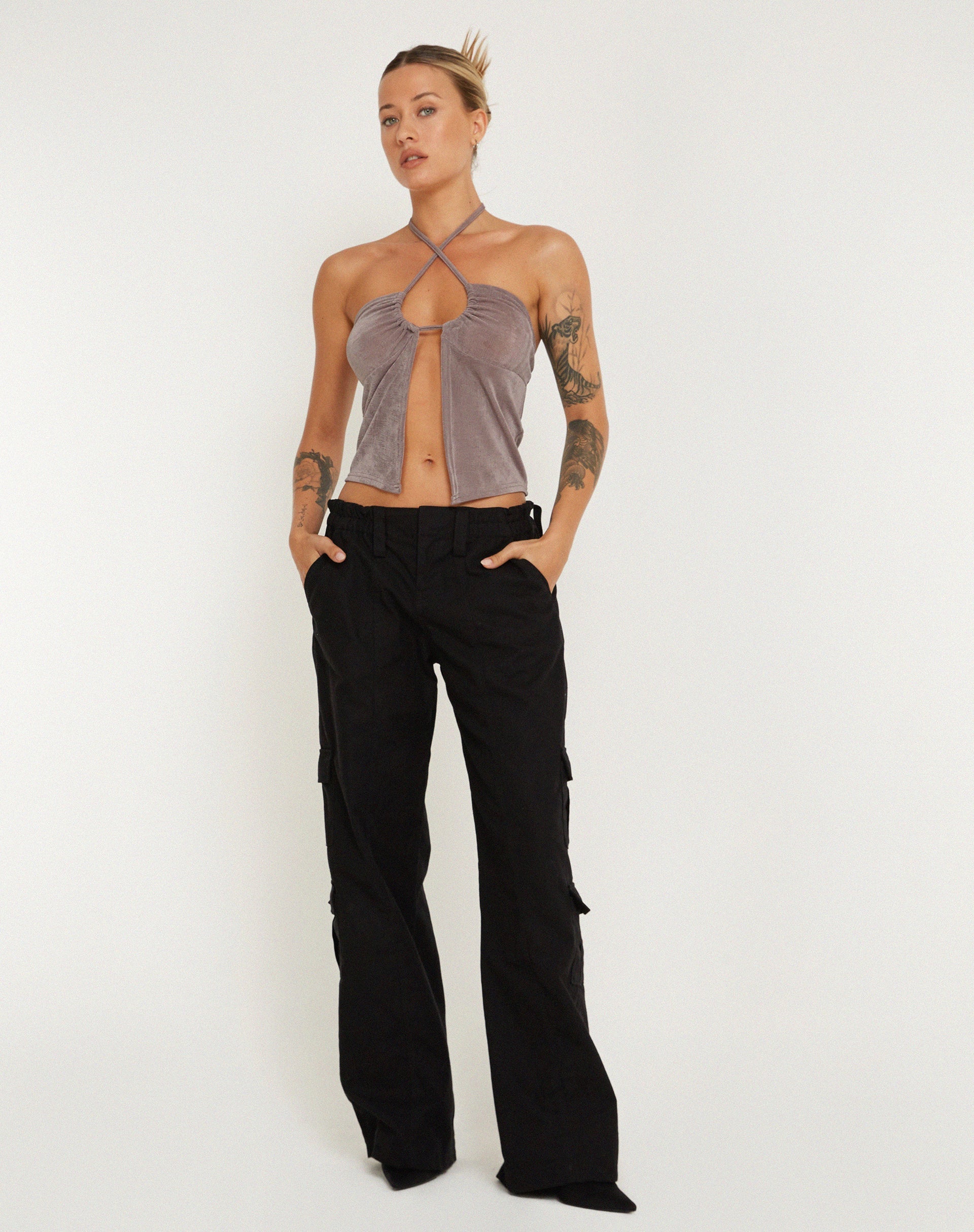 immagine di Hiriko Halter Top in Charcoal