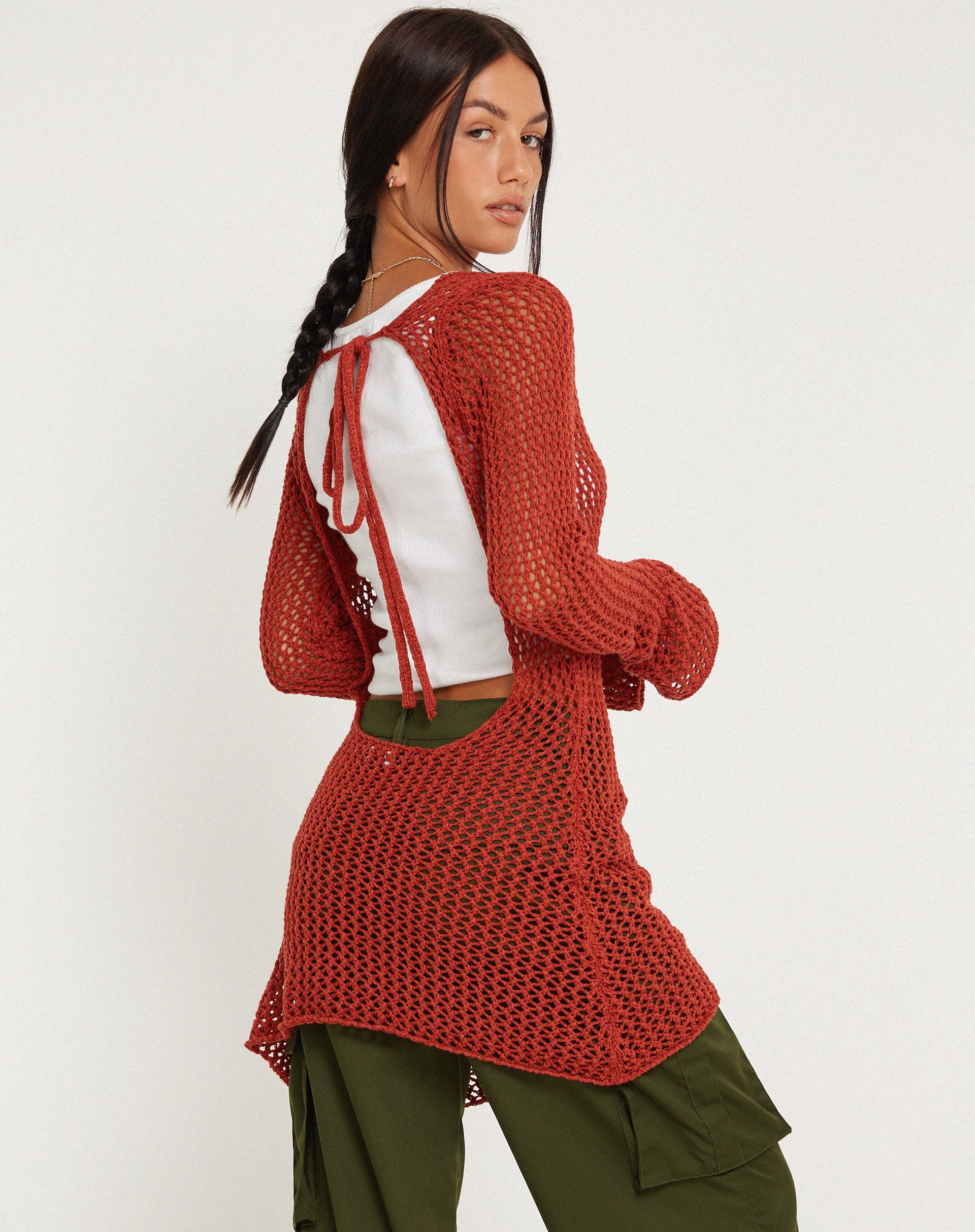 immagine di Juwita Mini Dress in arancione bruciato